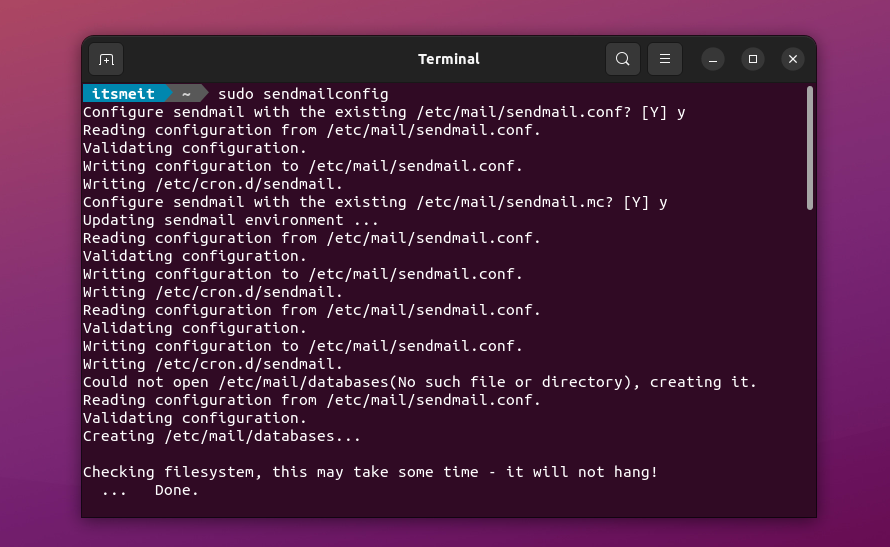 Config sendmail and fix crashes on Ubuntu 20.04