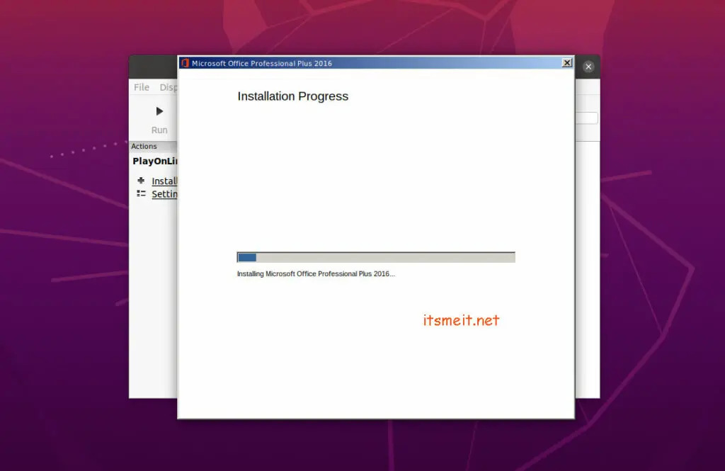 install Microsoft Office 2016 method , 2021 on Ubuntu 22.04