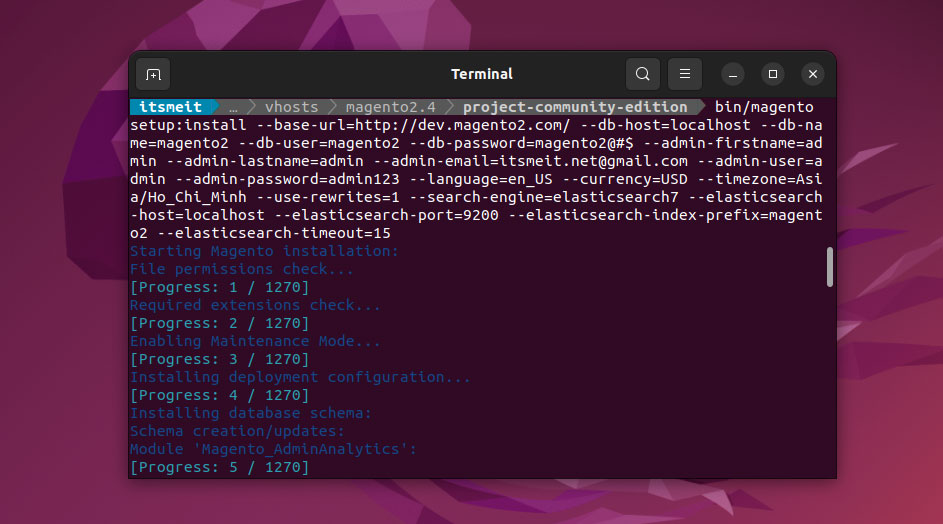 Install Magento 2.4 with CLI on Ubuntu 22.04