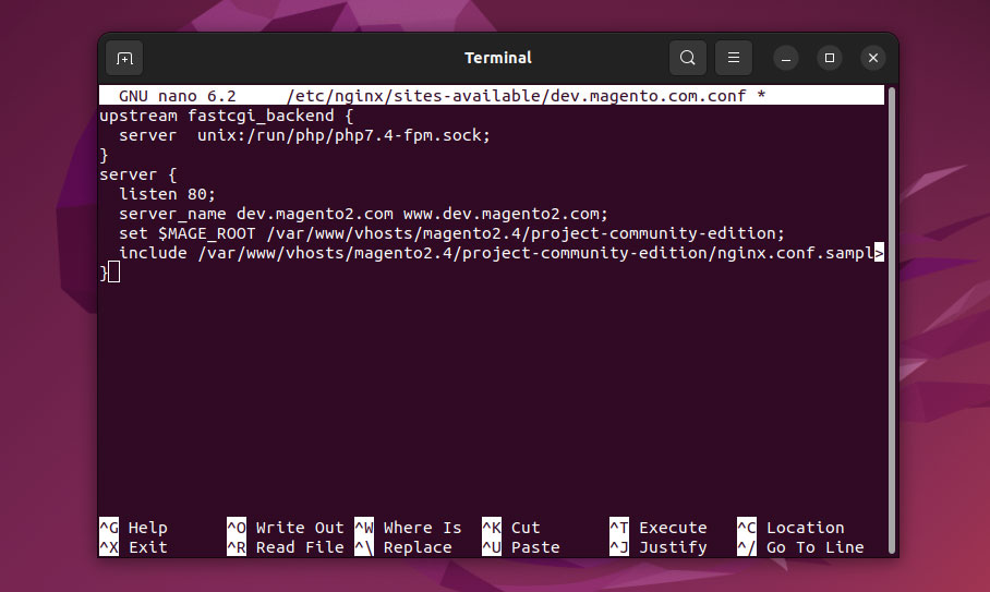 Setting Up Nginx Configuration File for Magento 2