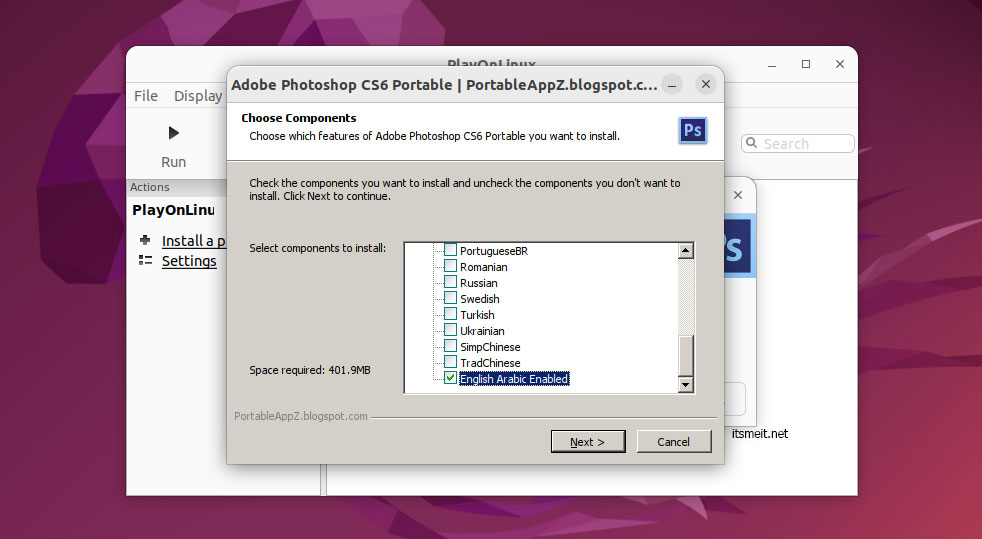 how to install photoshop cs6 portable ubuntu linux 4