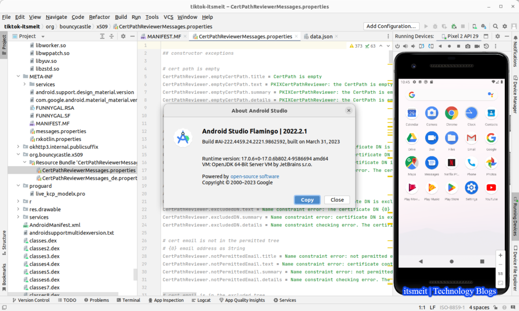Install Android Studio Classic using snapd