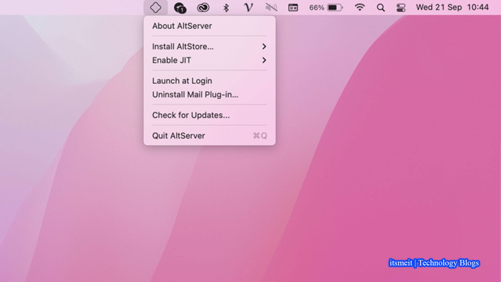 AltServer icon on macOS