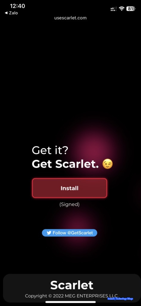 Install the Scarlet application on iPhone