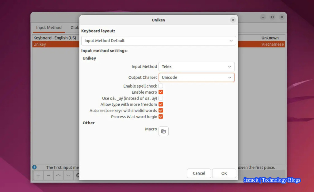 How to configure Fcitx-Unikey Ubuntu