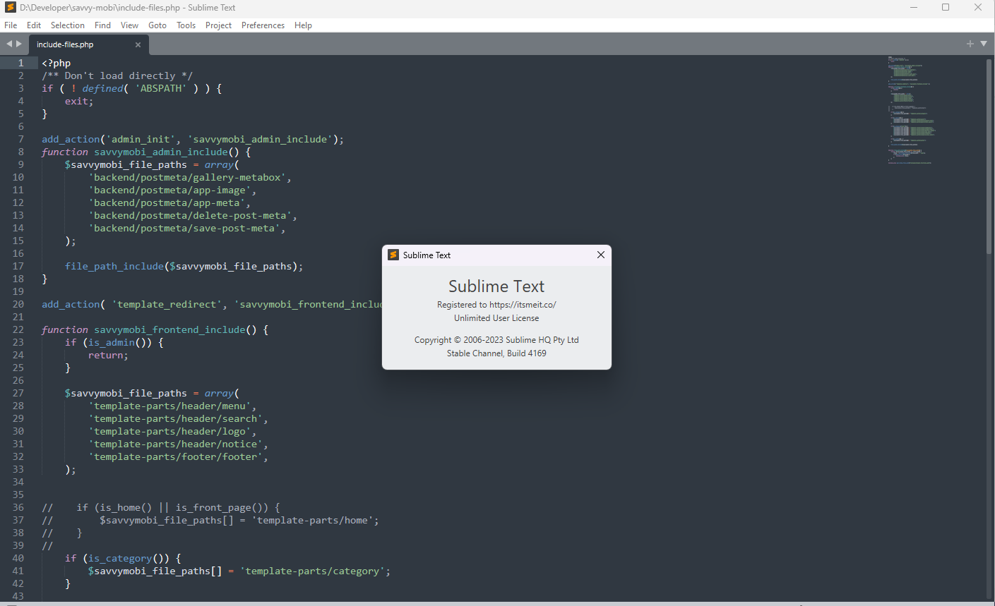 Sublime Text 4 License activate success