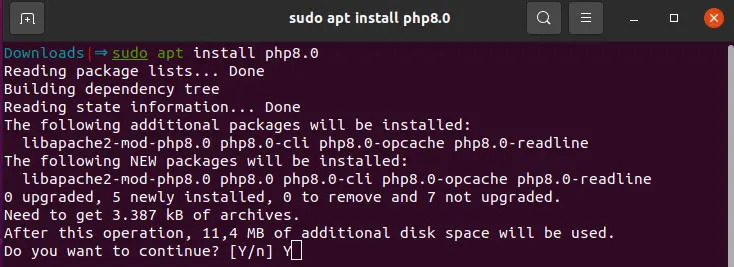 intall php8.0 ubuntu