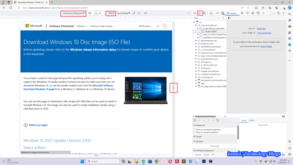 Download the official Windows 10/11 ISO file from Microsoft