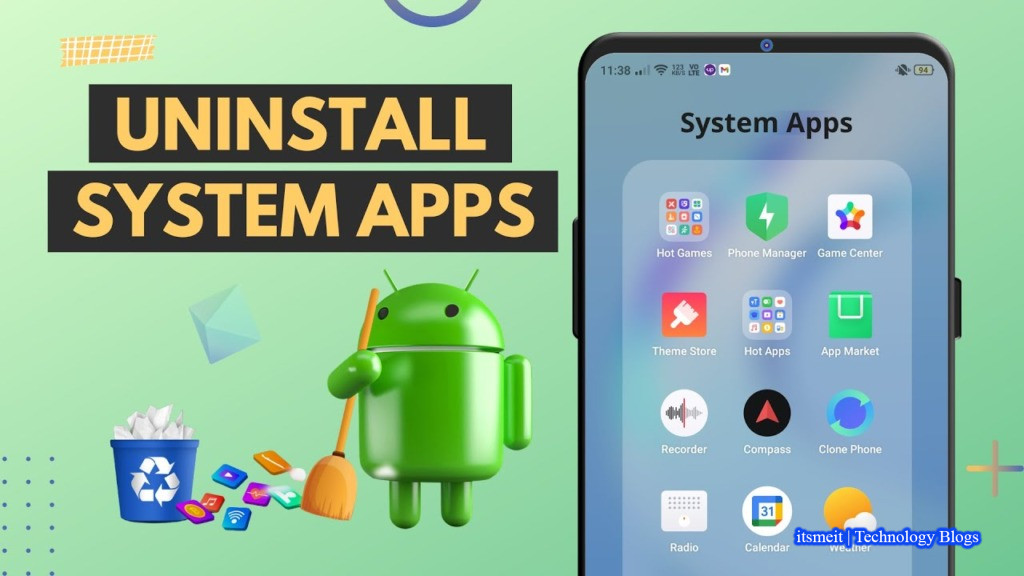 Remove default applications on Android without ROOT