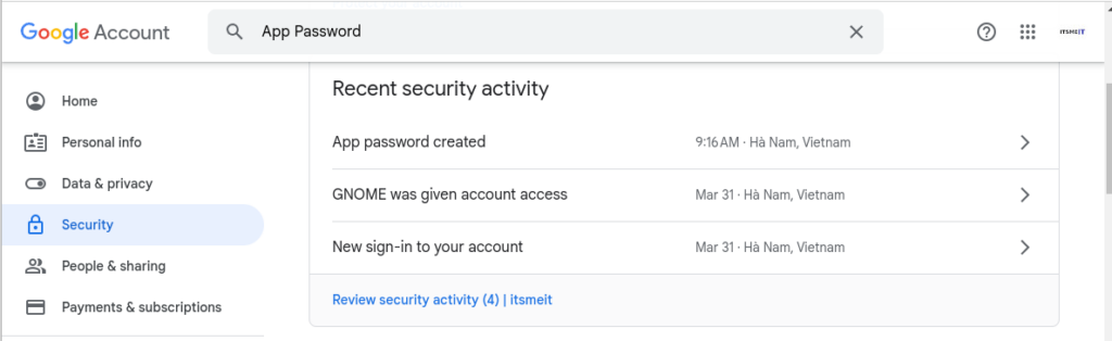 Create a Gmail App Password