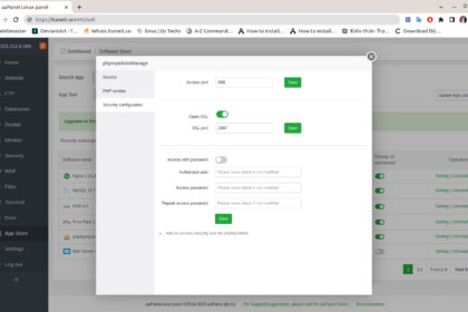 SSL Cloudflare phpMyadmin aaPanel