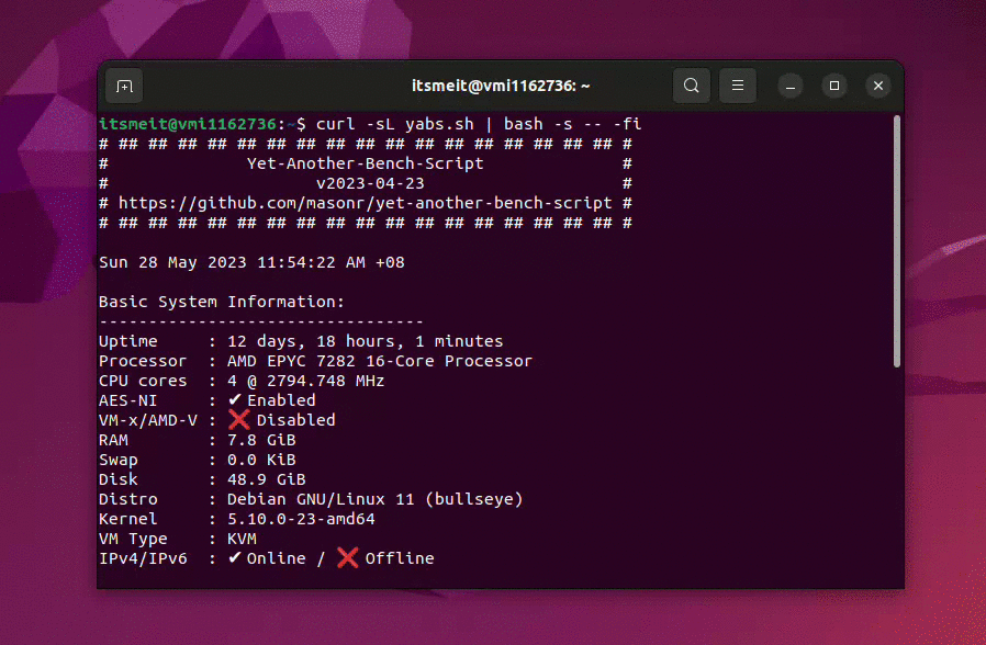 Test VPS CPU performance