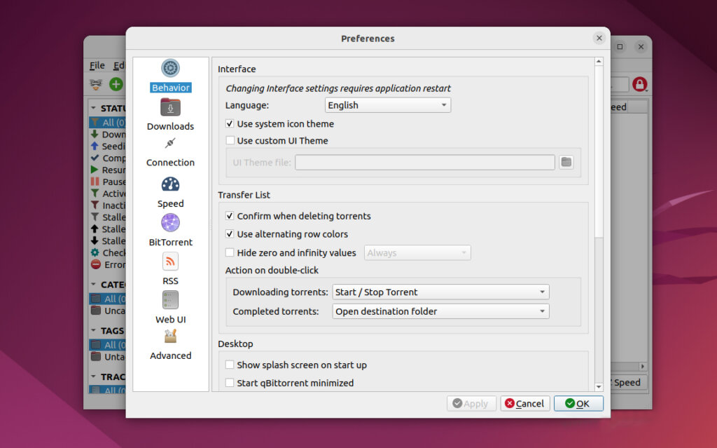 use qBittorrent Ubuntu