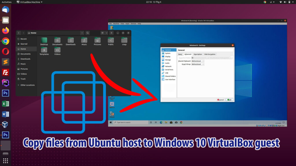 Copy Files to VirtualBox VM on Ubuntu