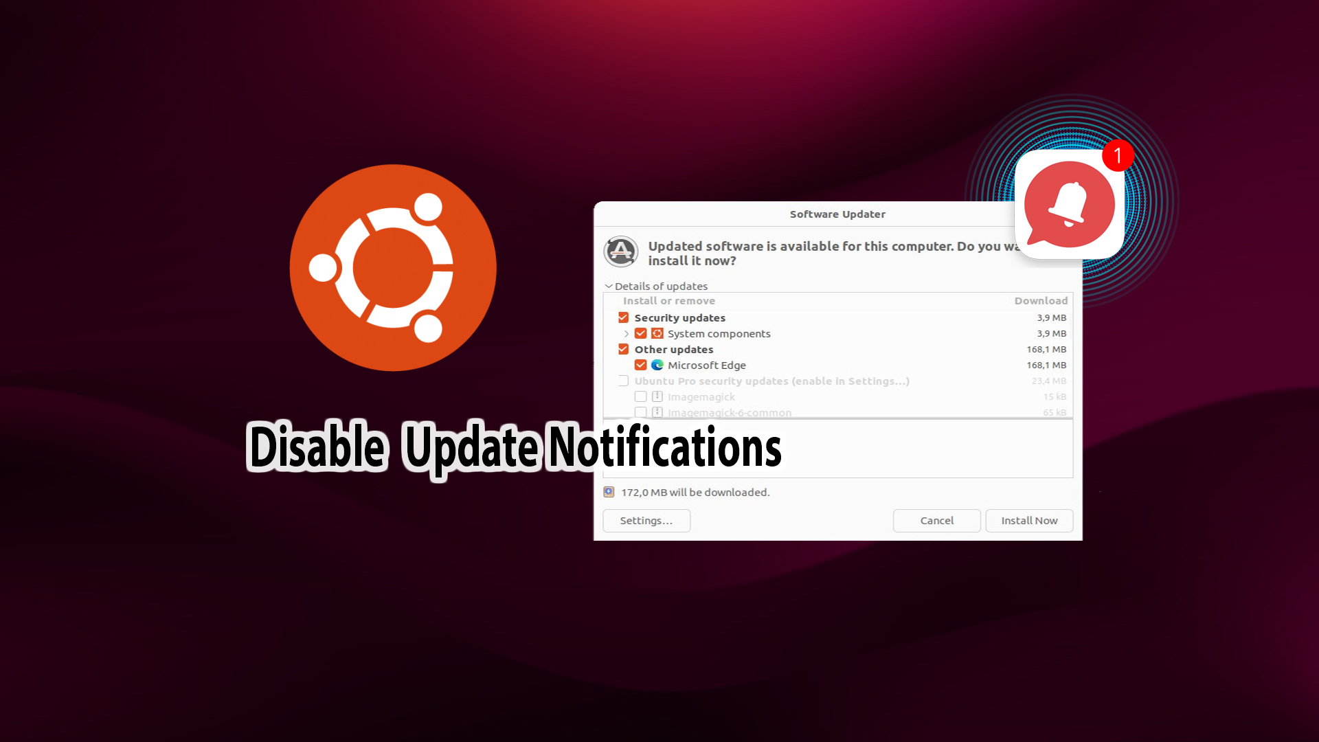 Ubuntu 22.04 Disable Update Notifications