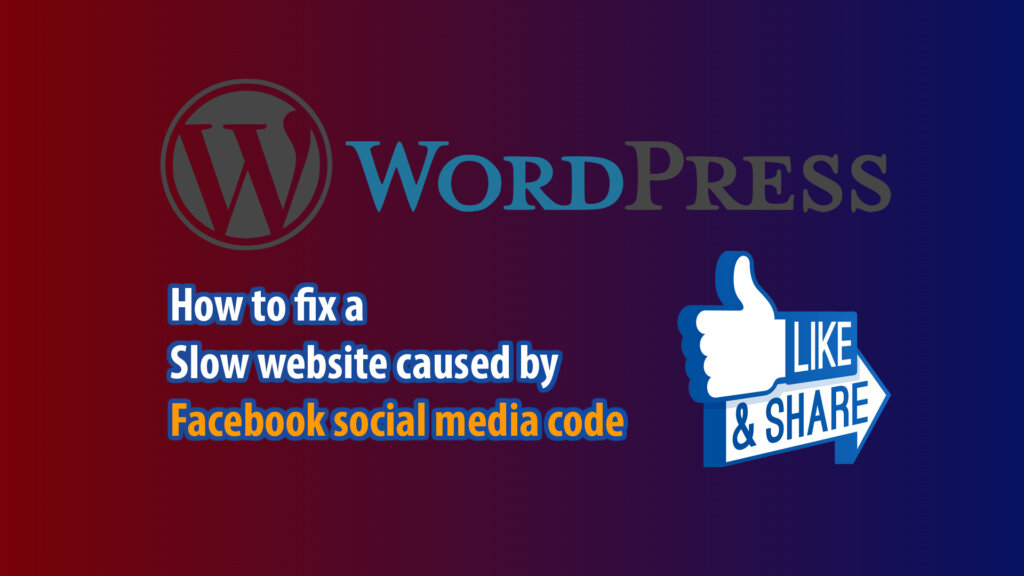 fix facebook code slow down website