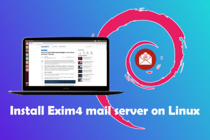 Install Exim4 configure mail server Ubuntu