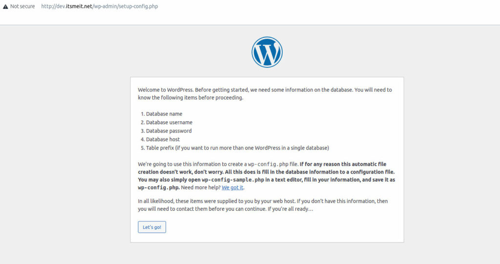 Install WordPress