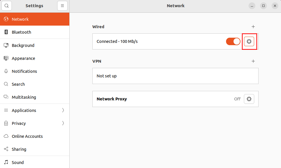 open network settings