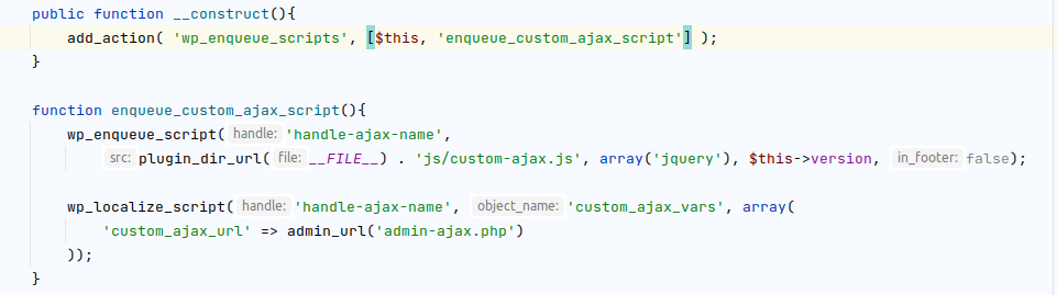 Register File and declare Ajax values