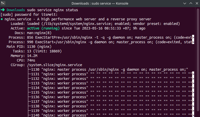 Service command Ubuntu