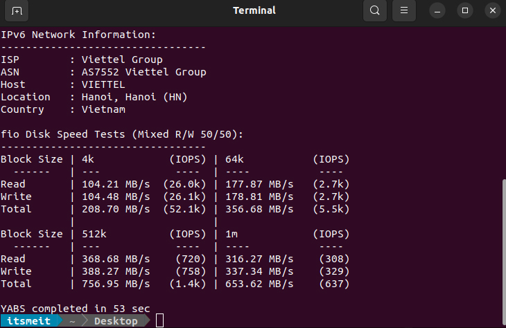 Test VPS Speed