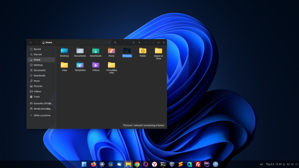 windows 11 theme on Ubuntu