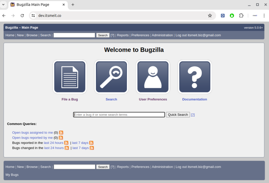 Demo Bugzilla Web Browser