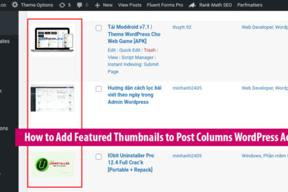 add featured thumbnail post admin wordpress