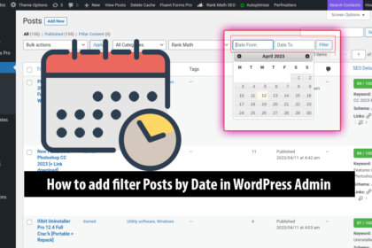 Add filter Posts by Date WordPress