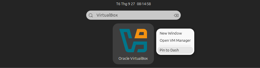 Open VirtualBox