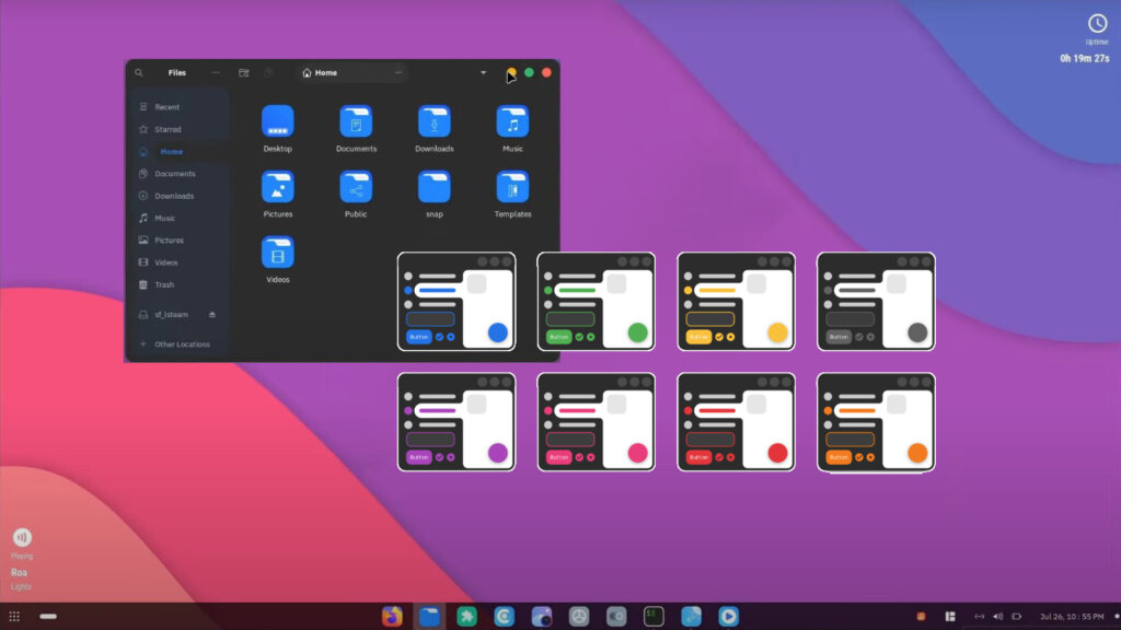 Orchis theme Customize Ubuntu