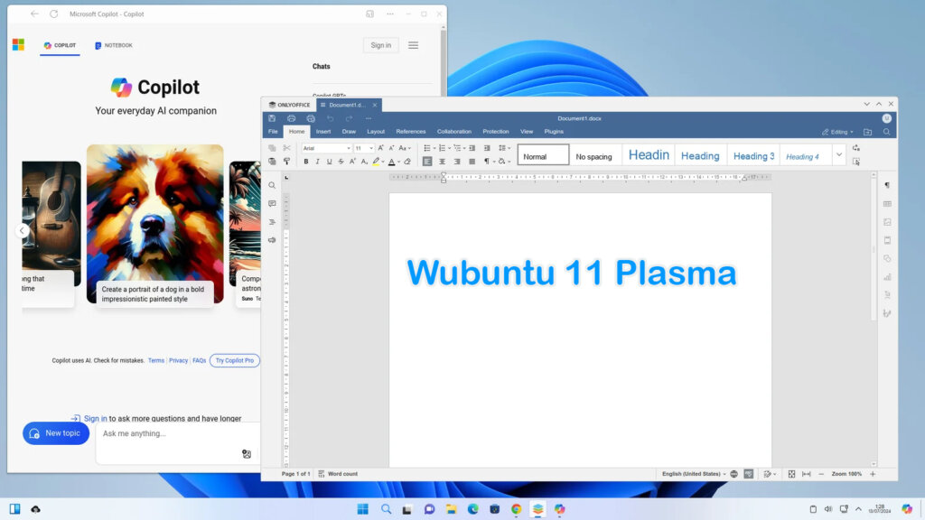 Wubuntu 11 KDE  Plasma